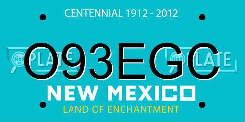 O93EGC New Mexico License Plate