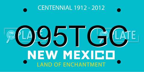 O95TGC New Mexico License Plate