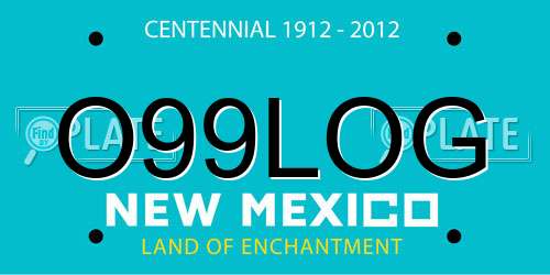 O99LOG New Mexico License Plate
