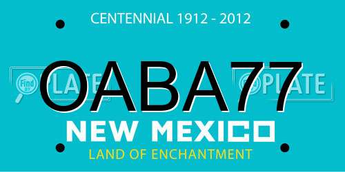 OABA77 New Mexico License Plate