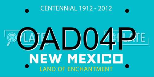 OAD04P New Mexico License Plate
