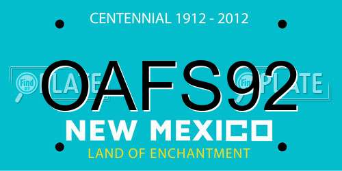 OAFS92 New Mexico License Plate