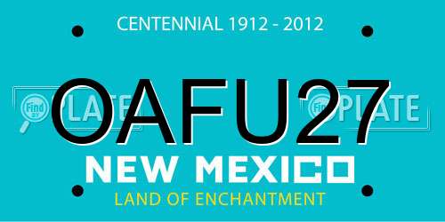 OAFU27 New Mexico License Plate