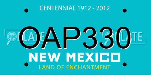 OAP330 New Mexico License Plate
