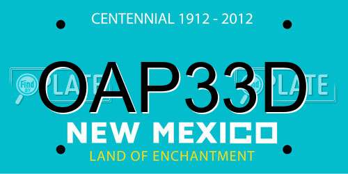 OAP33D New Mexico License Plate