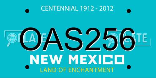 OAS256 New Mexico License Plate