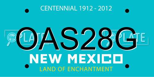 OAS28G New Mexico License Plate