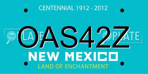 OAS42Z New Mexico License Plate