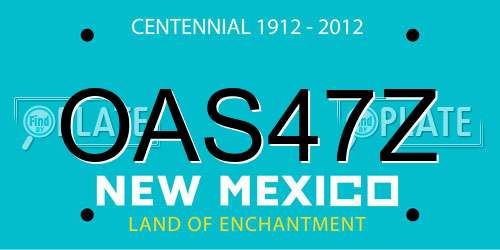 OAS47Z New Mexico License Plate