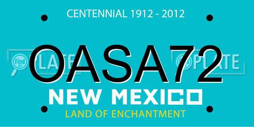OASA72 New Mexico License Plate
