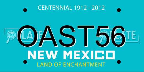 OAST56 New Mexico License Plate