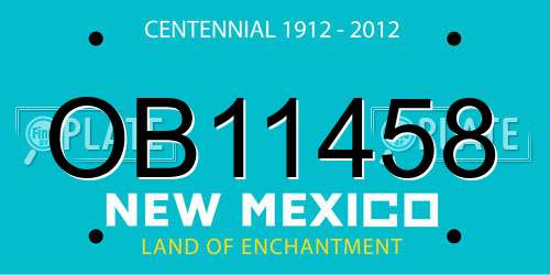 OB11458 New Mexico License Plate