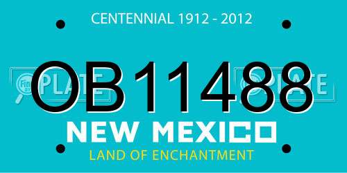 OB11488 New Mexico License Plate