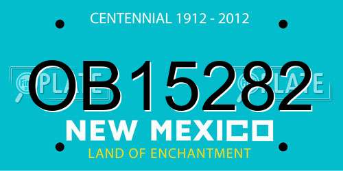 OB15282 New Mexico License Plate