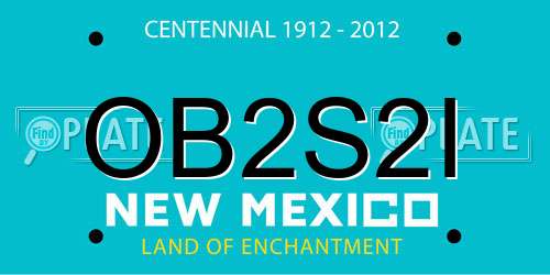OB2S2I New Mexico License Plate