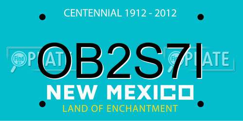 OB2S7I New Mexico License Plate