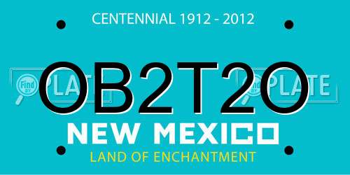 OB2T2O New Mexico License Plate