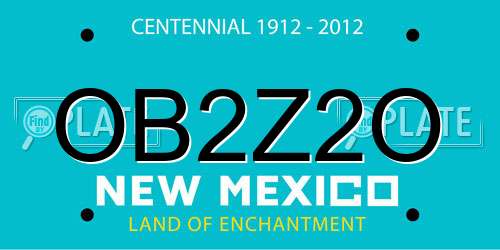 OB2Z2O New Mexico License Plate