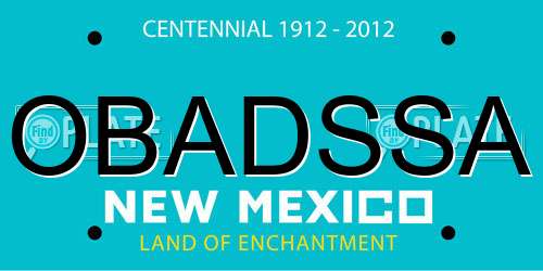 OBADSSA New Mexico License Plate