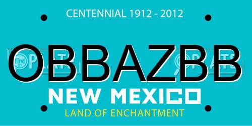 OBBAZBB New Mexico License Plate