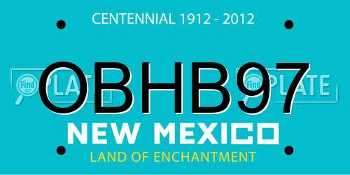 OBHB97 New Mexico License Plate