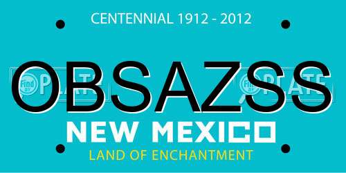 OBSAZSS New Mexico License Plate