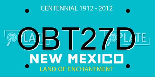 OBT27D New Mexico License Plate