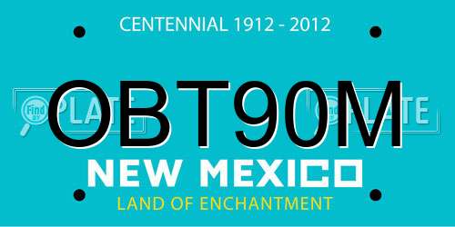 OBT90M New Mexico License Plate