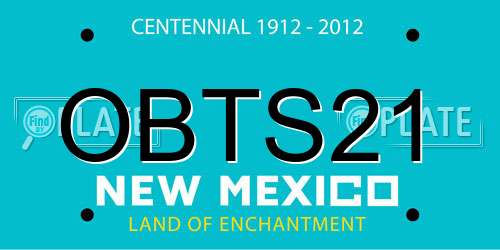 OBTS21 New Mexico License Plate