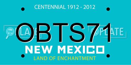 OBTS71 New Mexico License Plate