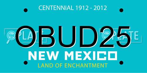 OBUD25 New Mexico License Plate