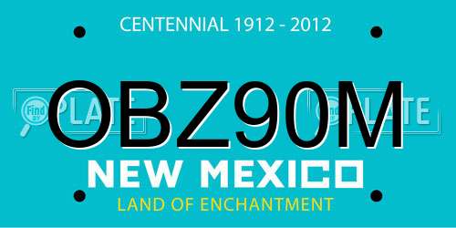 OBZ90M New Mexico License Plate