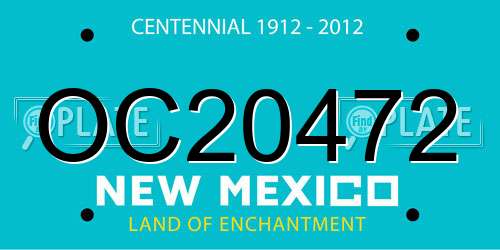 OC20472 New Mexico License Plate