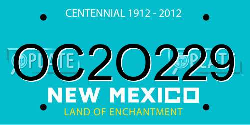 OC2O229 New Mexico License Plate