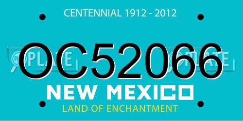 OC52066 New Mexico License Plate