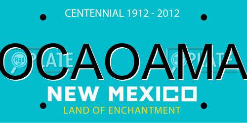 OCAOAMA New Mexico License Plate