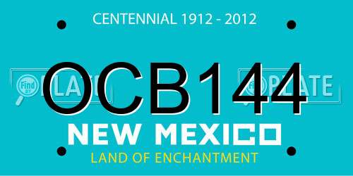 OCB144 New Mexico License Plate