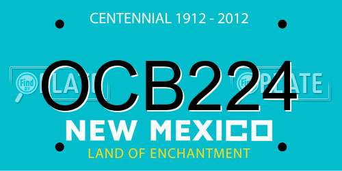 OCB224 New Mexico License Plate