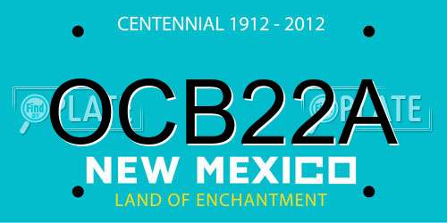 OCB22A New Mexico License Plate