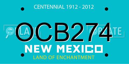 OCB274 New Mexico License Plate