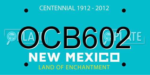 OCB602 New Mexico License Plate