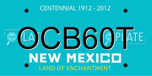 OCB60T New Mexico License Plate