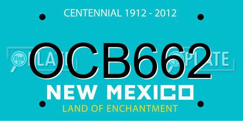 OCB662 New Mexico License Plate