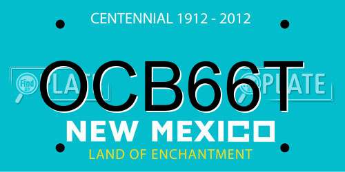 OCB66T New Mexico License Plate