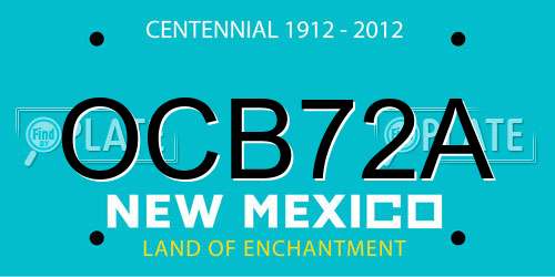 OCB72A New Mexico License Plate
