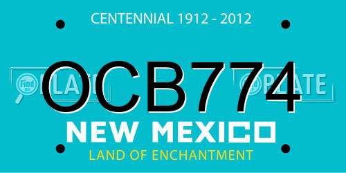 OCB774 New Mexico License Plate
