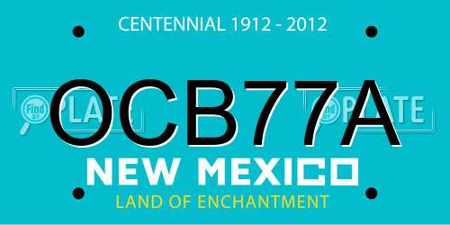 OCB77A New Mexico License Plate