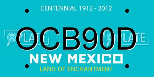 OCB90D New Mexico License Plate