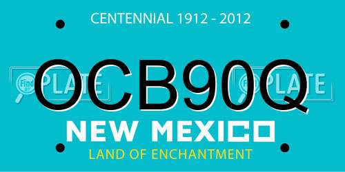 OCB90Q New Mexico License Plate