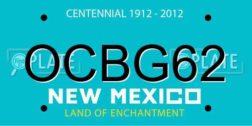 OCBG62 New Mexico License Plate